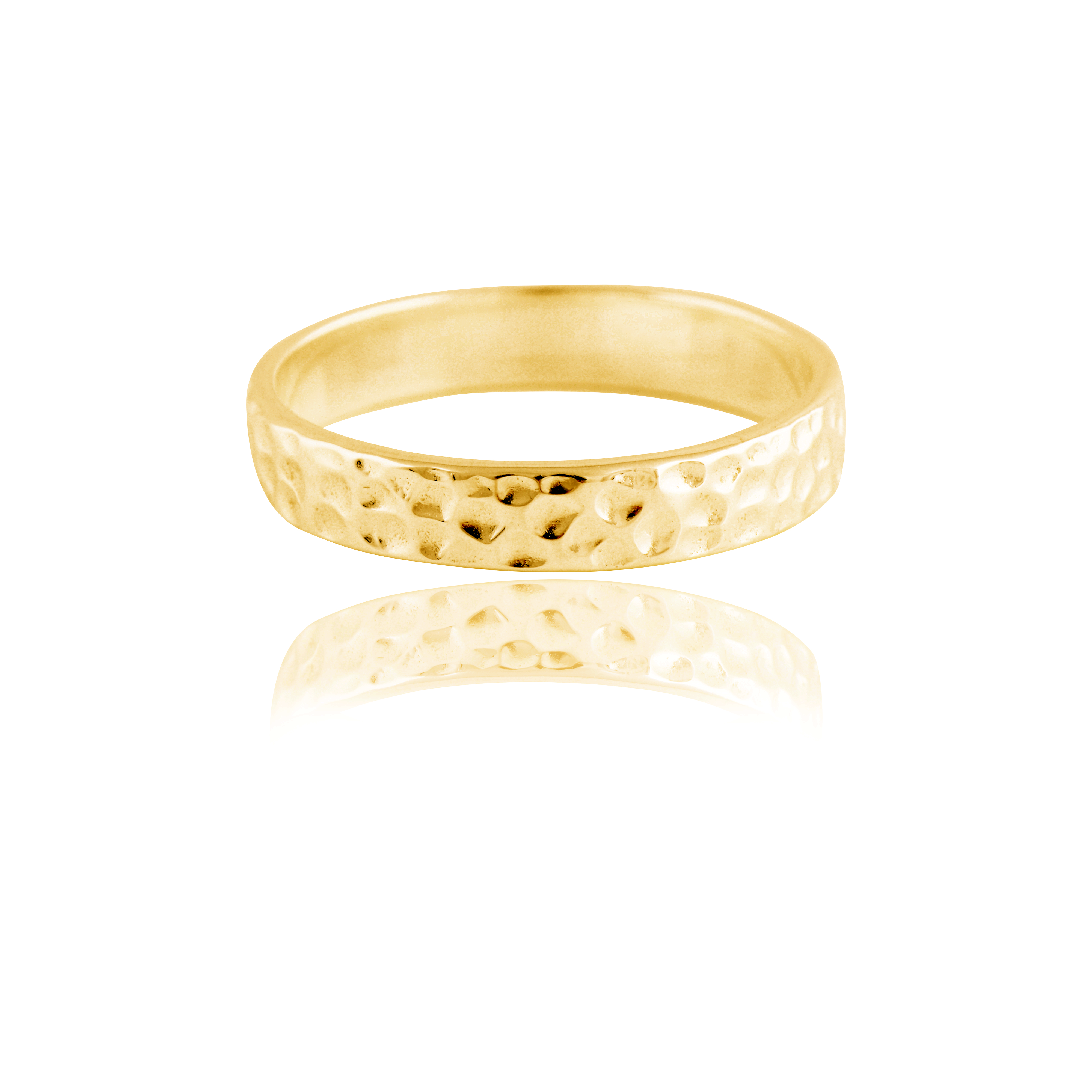 MOMA Hammered Ring 4mm - Gold