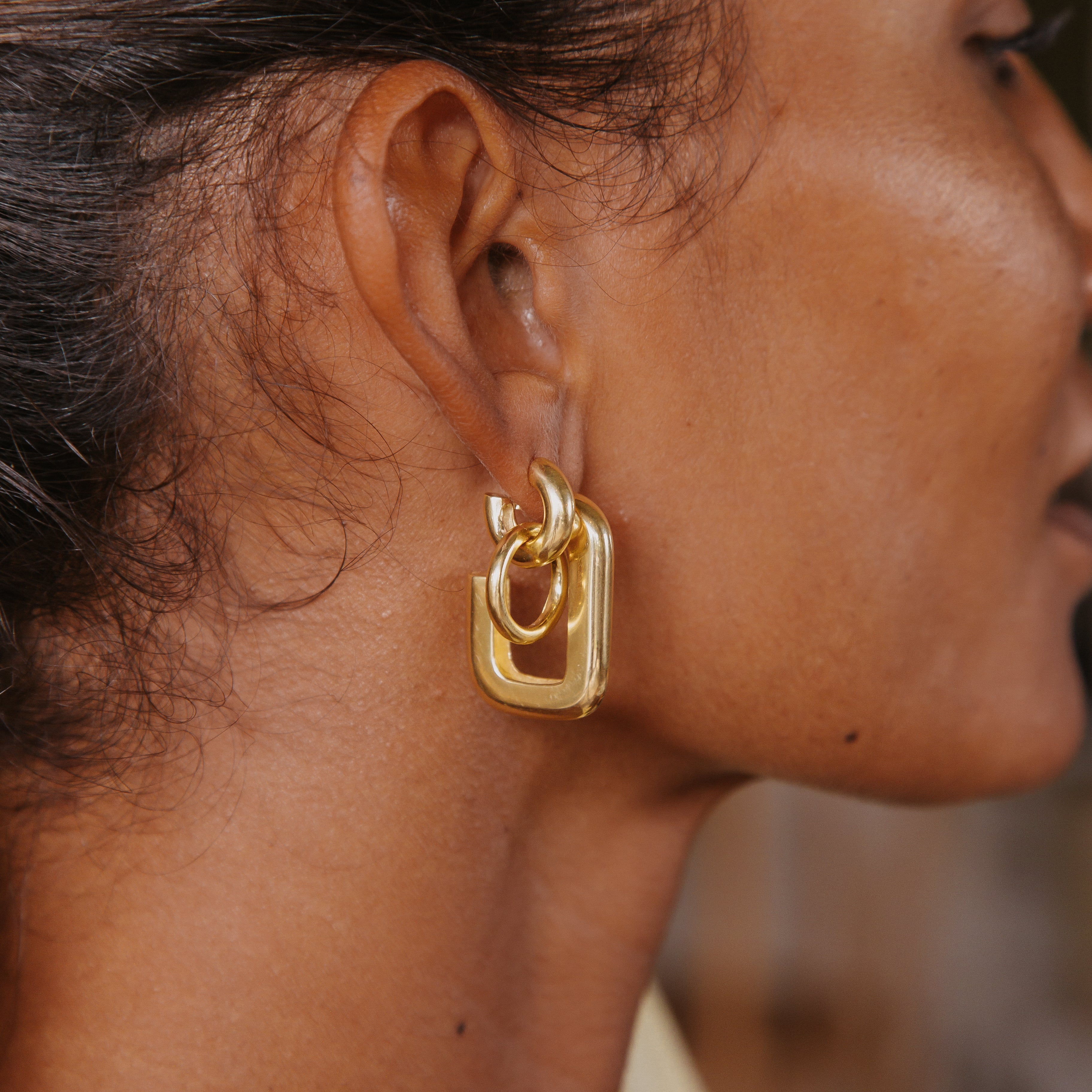 Elena Hoops - Gold