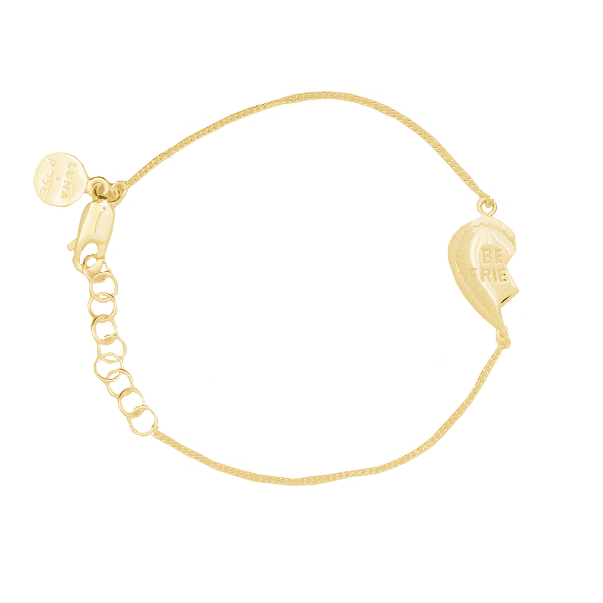 BFF Broken Heart Bracelet SET of 2 - Gold
