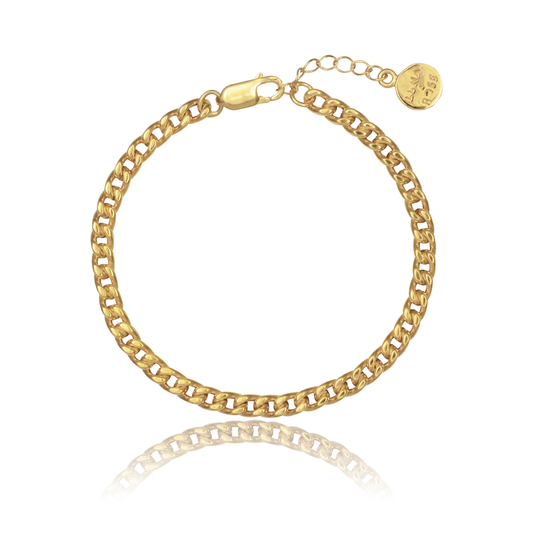 Brooklyn Flat Curb Bracelet - Gold