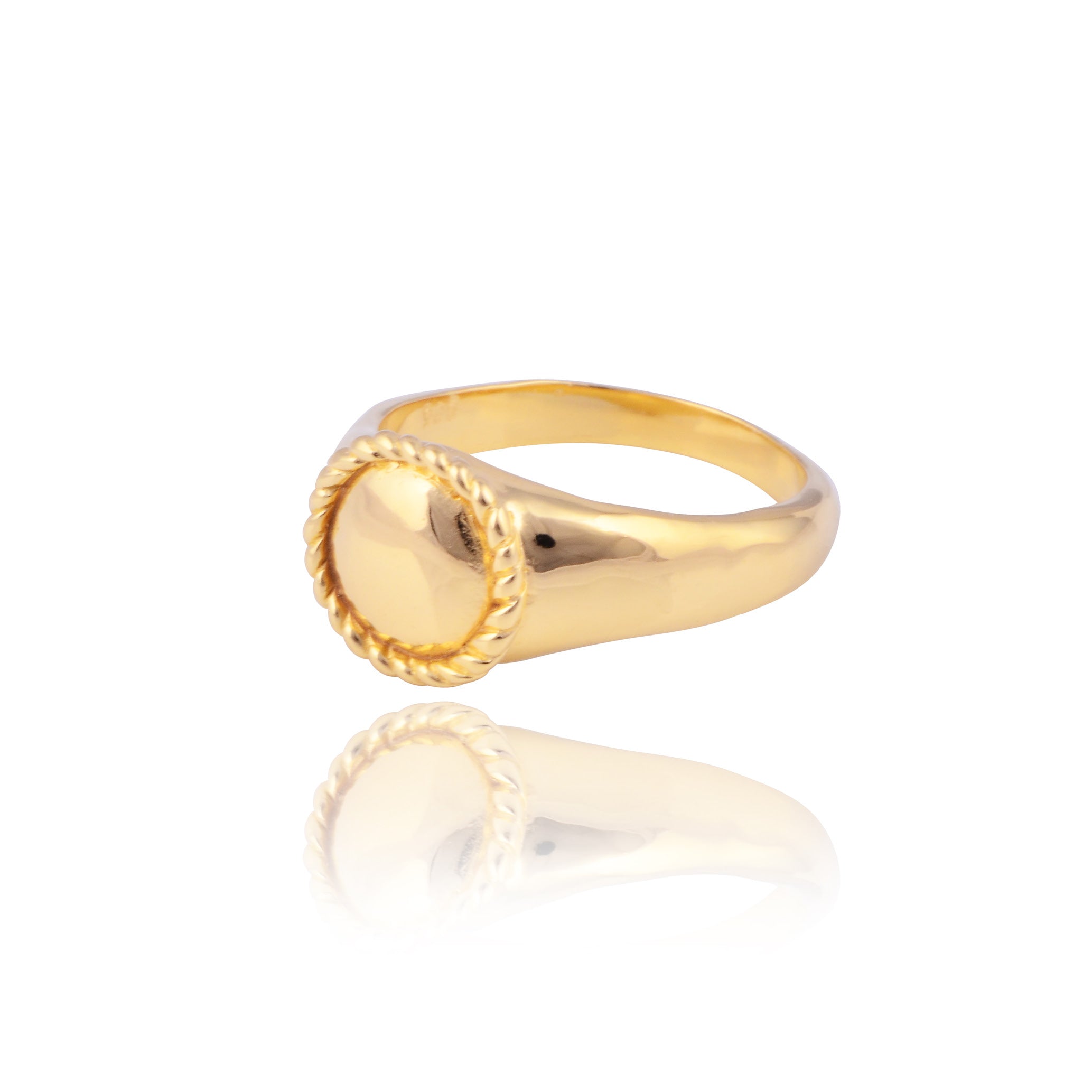 Classic Bowie Signet Ring - Gold
