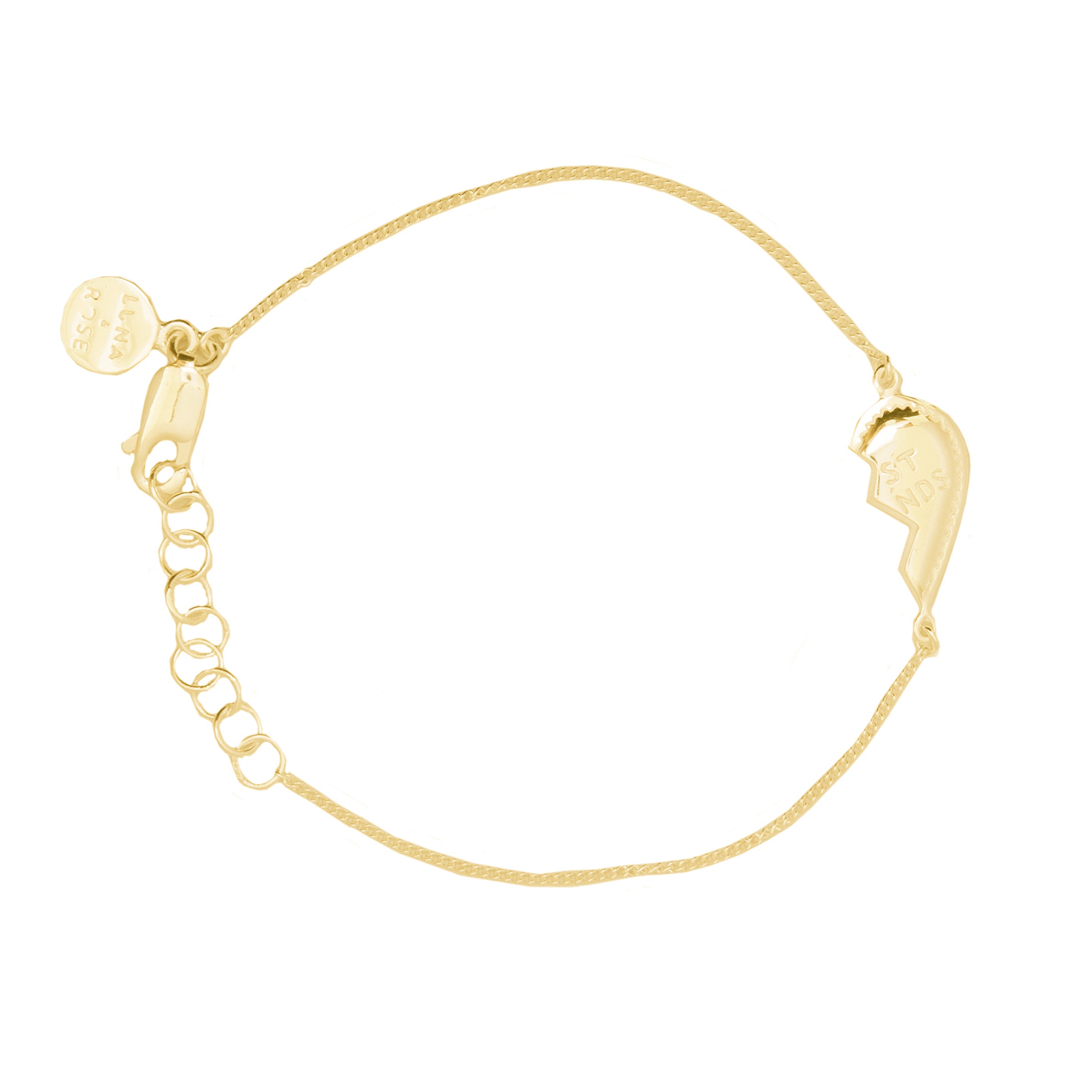 BFF Broken Heart Bracelet SET of 2 - Gold