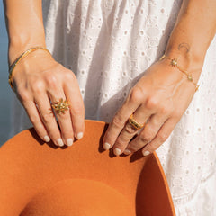 Neri x Luna & Rose - Celestial Sun Bracelet - Gold