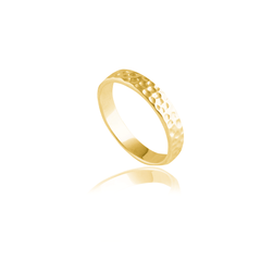 MOMA Hammered Ring 4mm - Gold