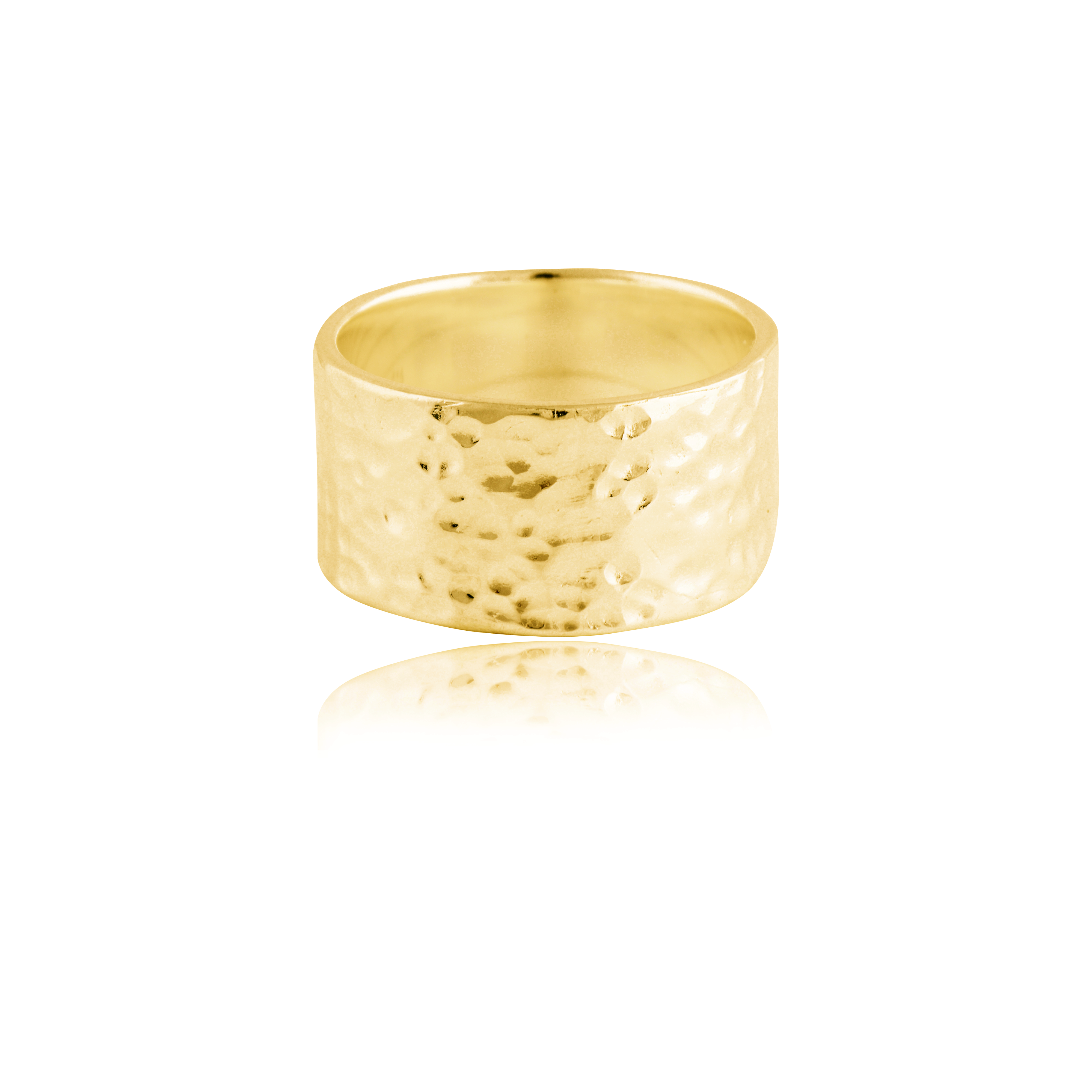 MOMA Hammered Ring 10mm - Gold