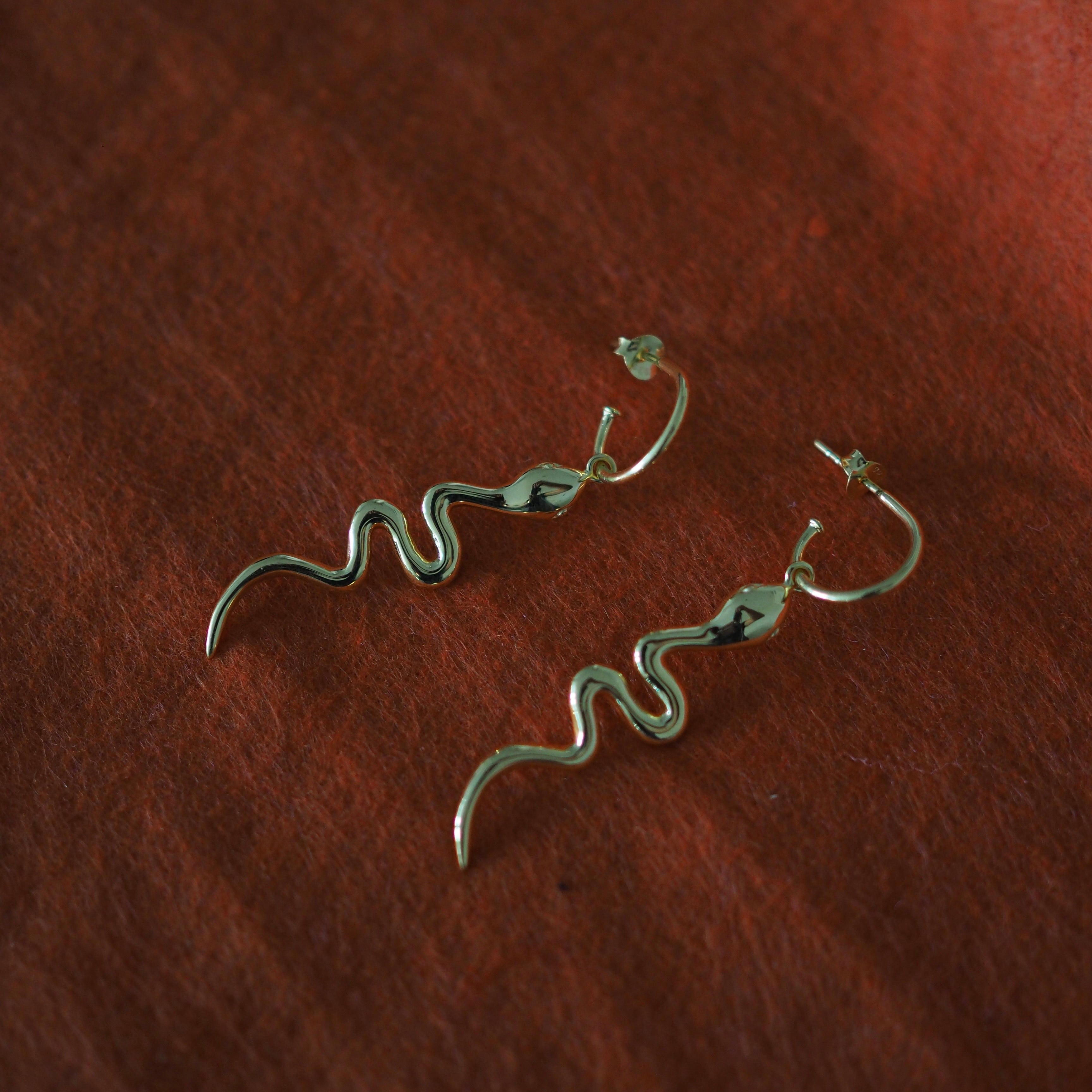 Snake 'Rebirth' Earrings - Gold