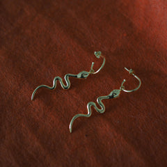 Snake 'Rebirth' Earrings - Gold
