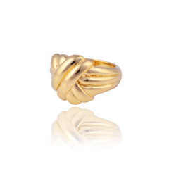 Tina Turner Plaited Ring - Gold