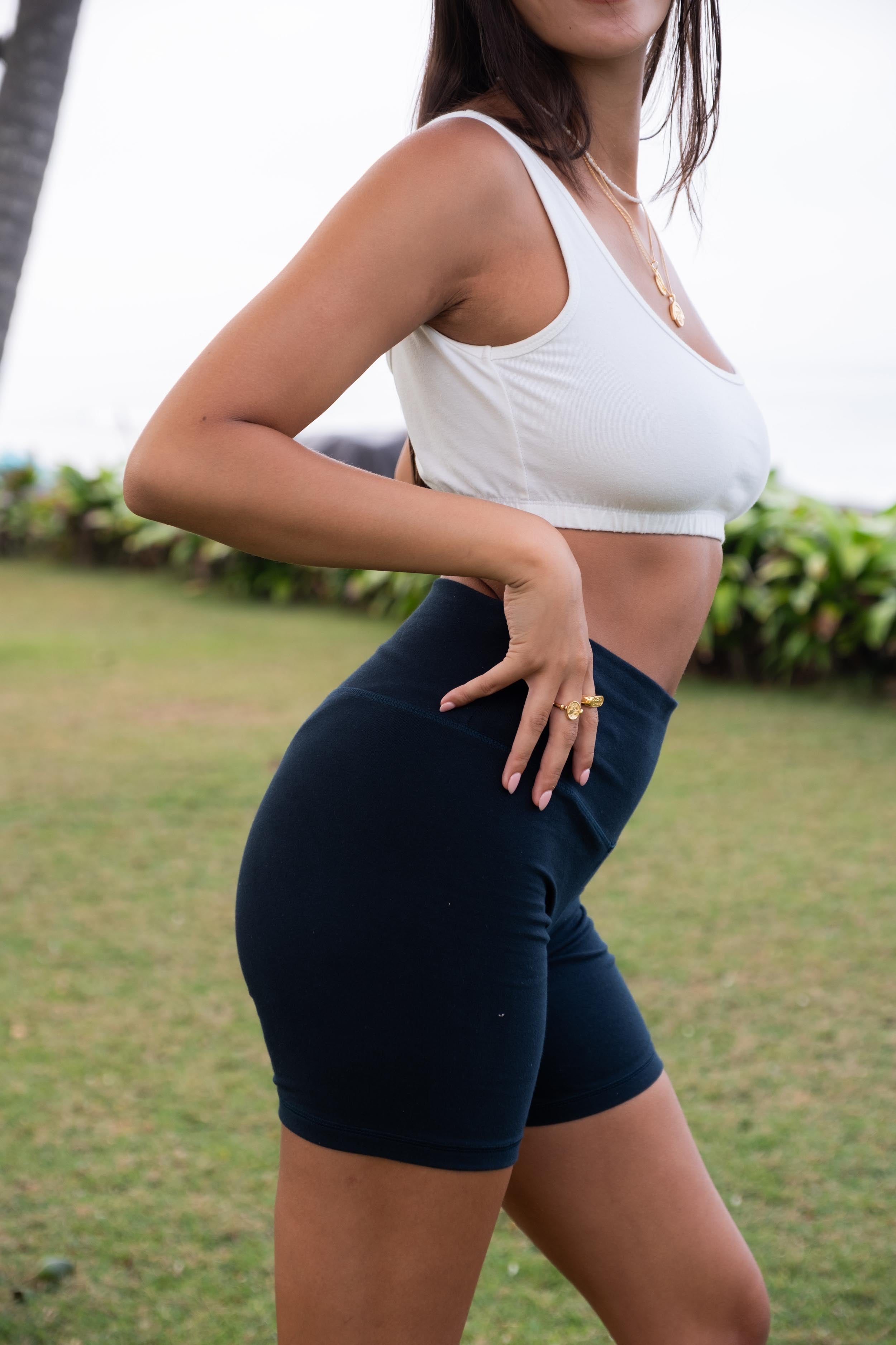 Bodhi Bike Shorts - *Organic Cotton* - Ocean Blue