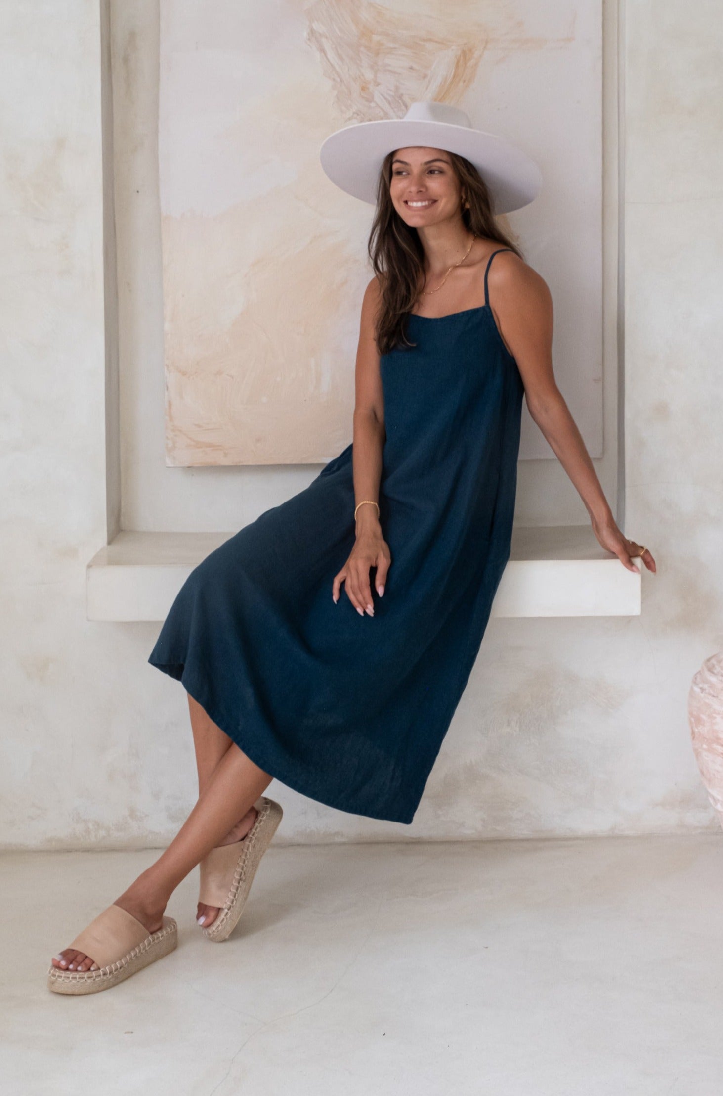 Daisy Dress - Ocean Blue *Organically Plant Dyed*