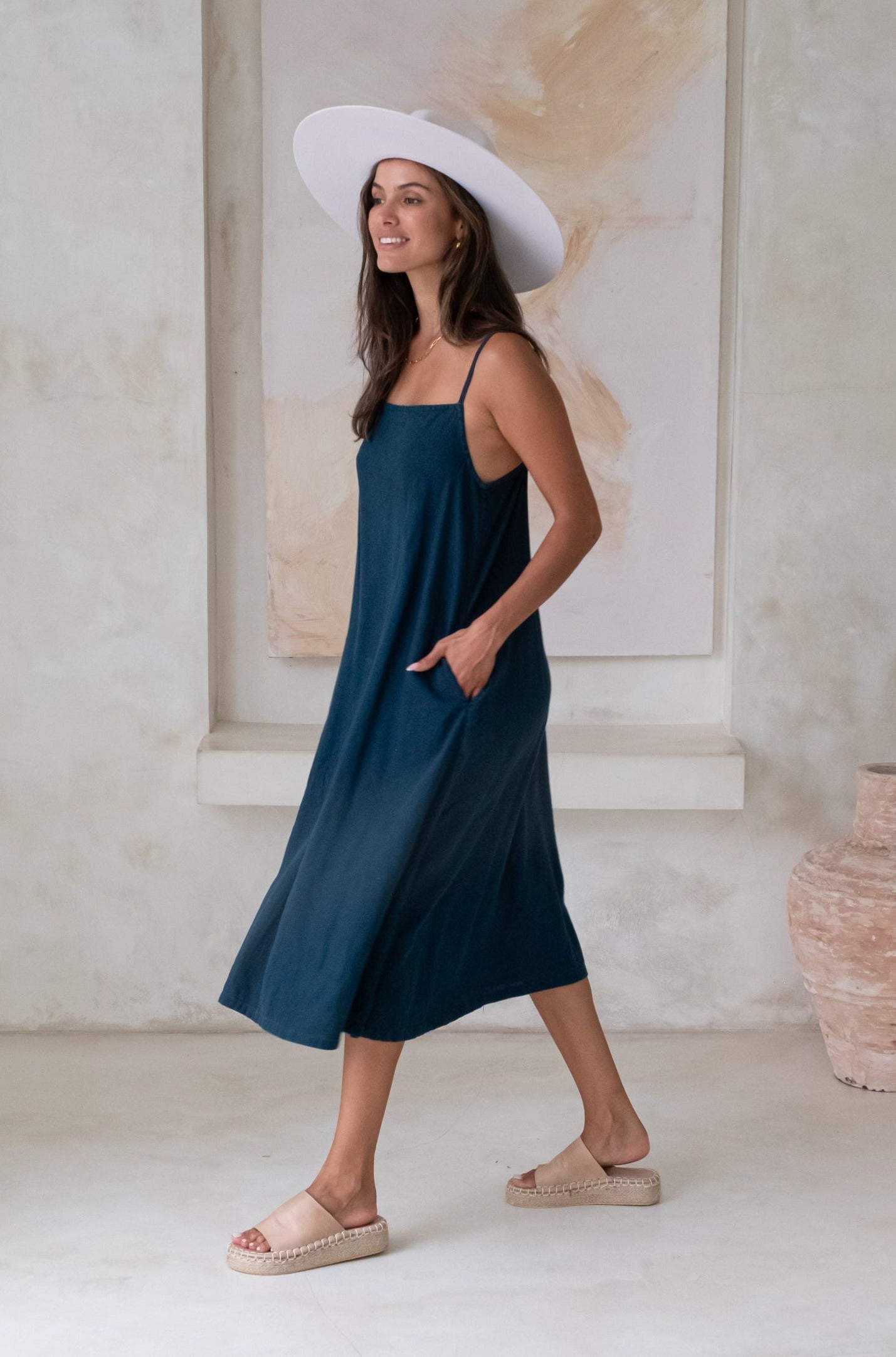 Daisy Dress - Ocean Blue *Organically Plant Dyed*