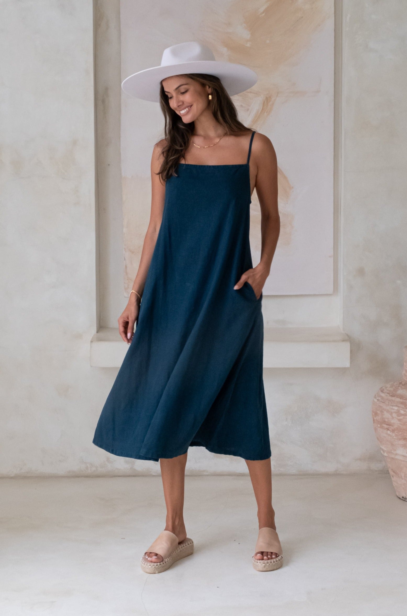 Daisy Dress - Ocean Blue *Organically Plant Dyed*