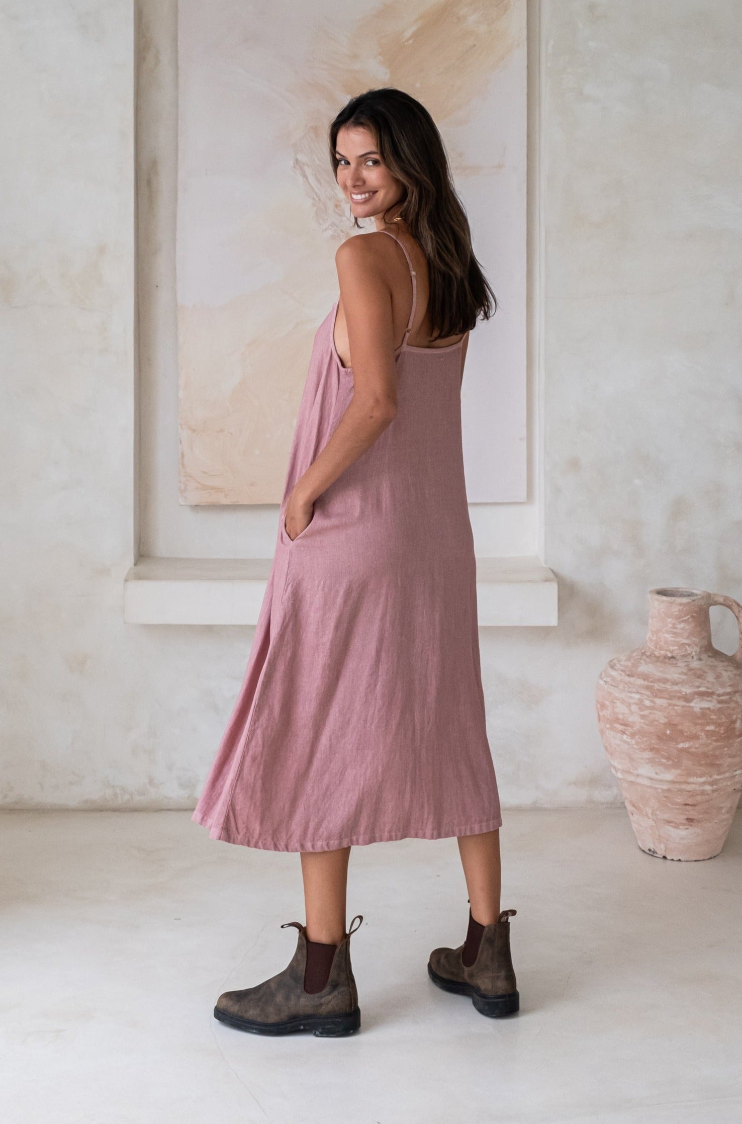 Daisy Dress - Rosella *Organically Plant Dyed*