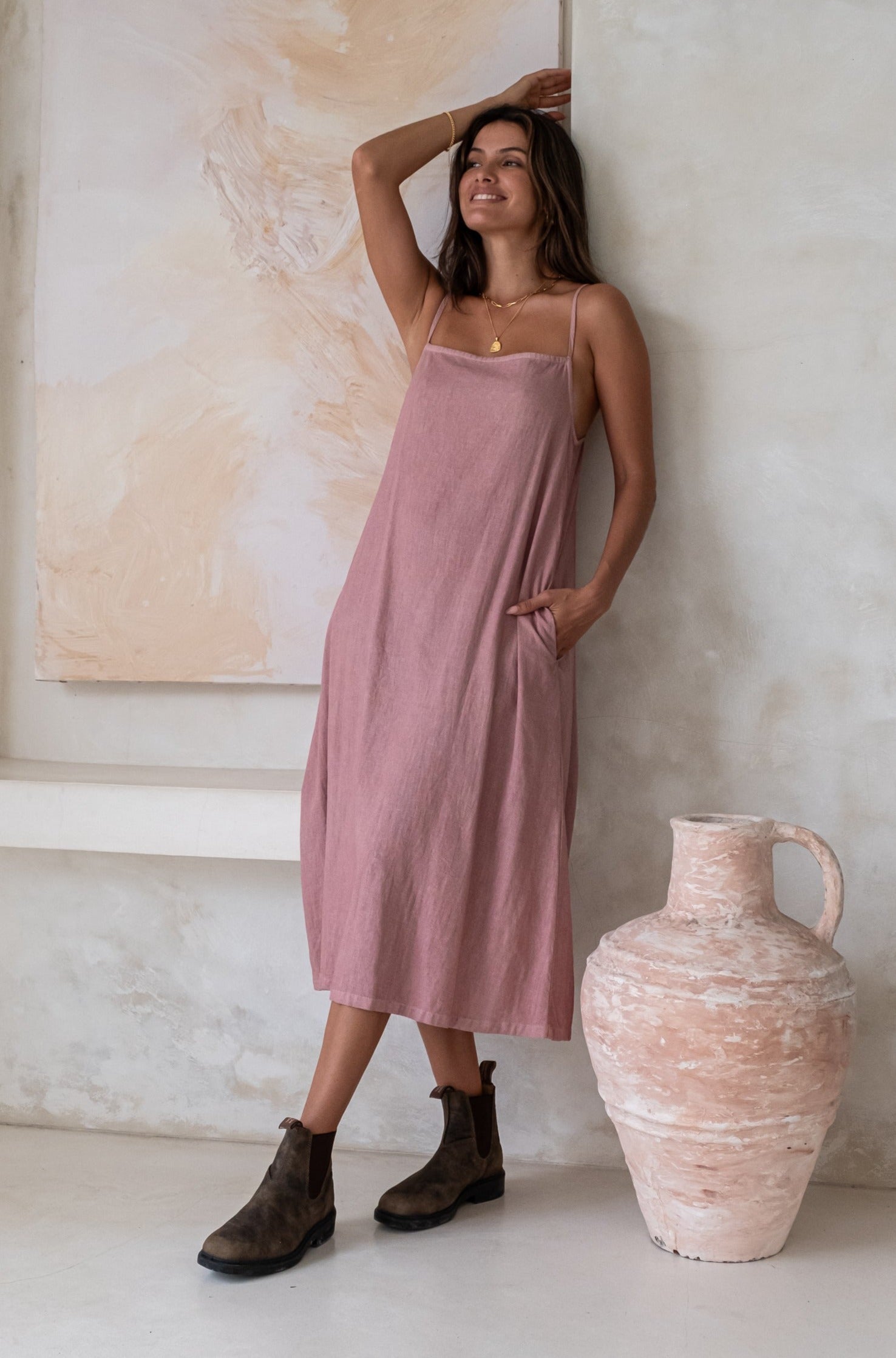Daisy Dress - Rosella *Organically Plant Dyed*