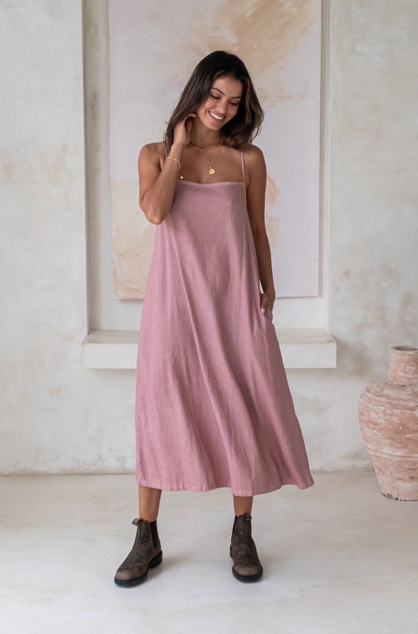 Daisy Dress - Rosella *Organically Plant Dyed*