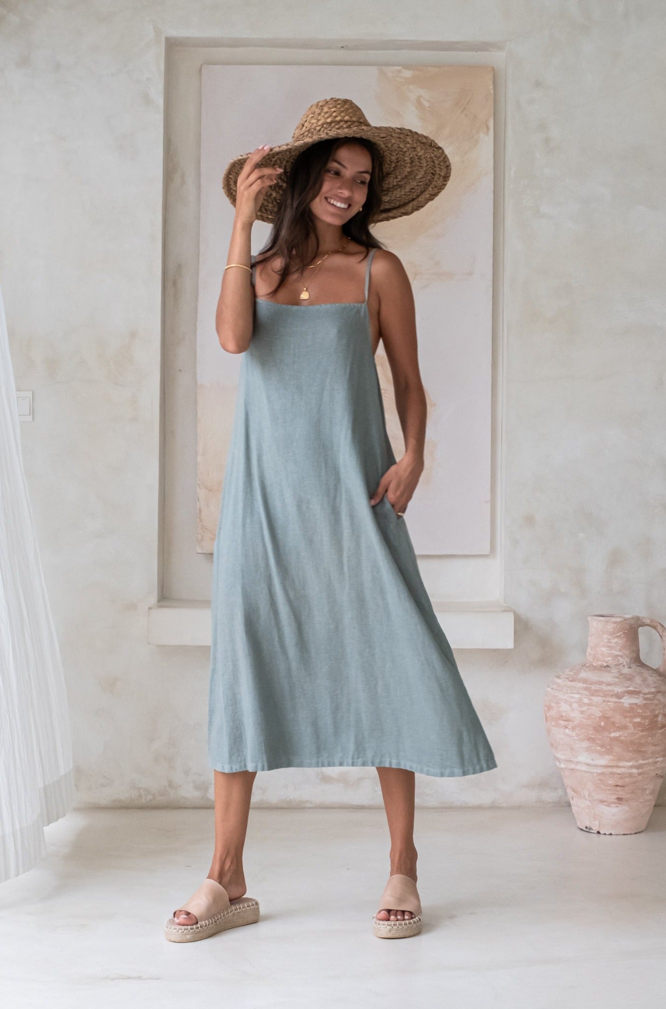 Daisy Dress - Sage *Organically Plant Dyed*