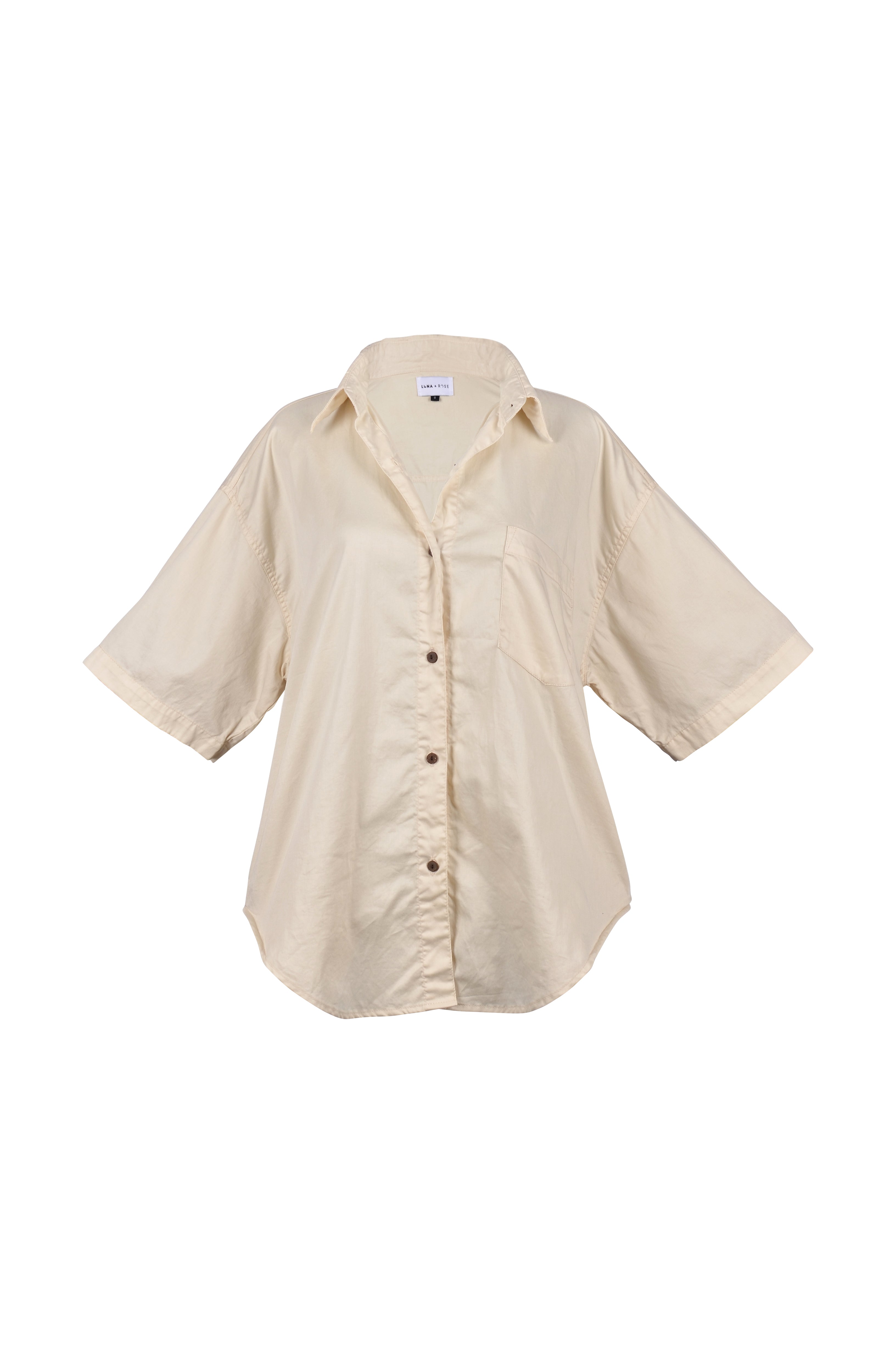 Jan Shirt - Organic Cotton - Macadamia *Organic Plant Dyed*