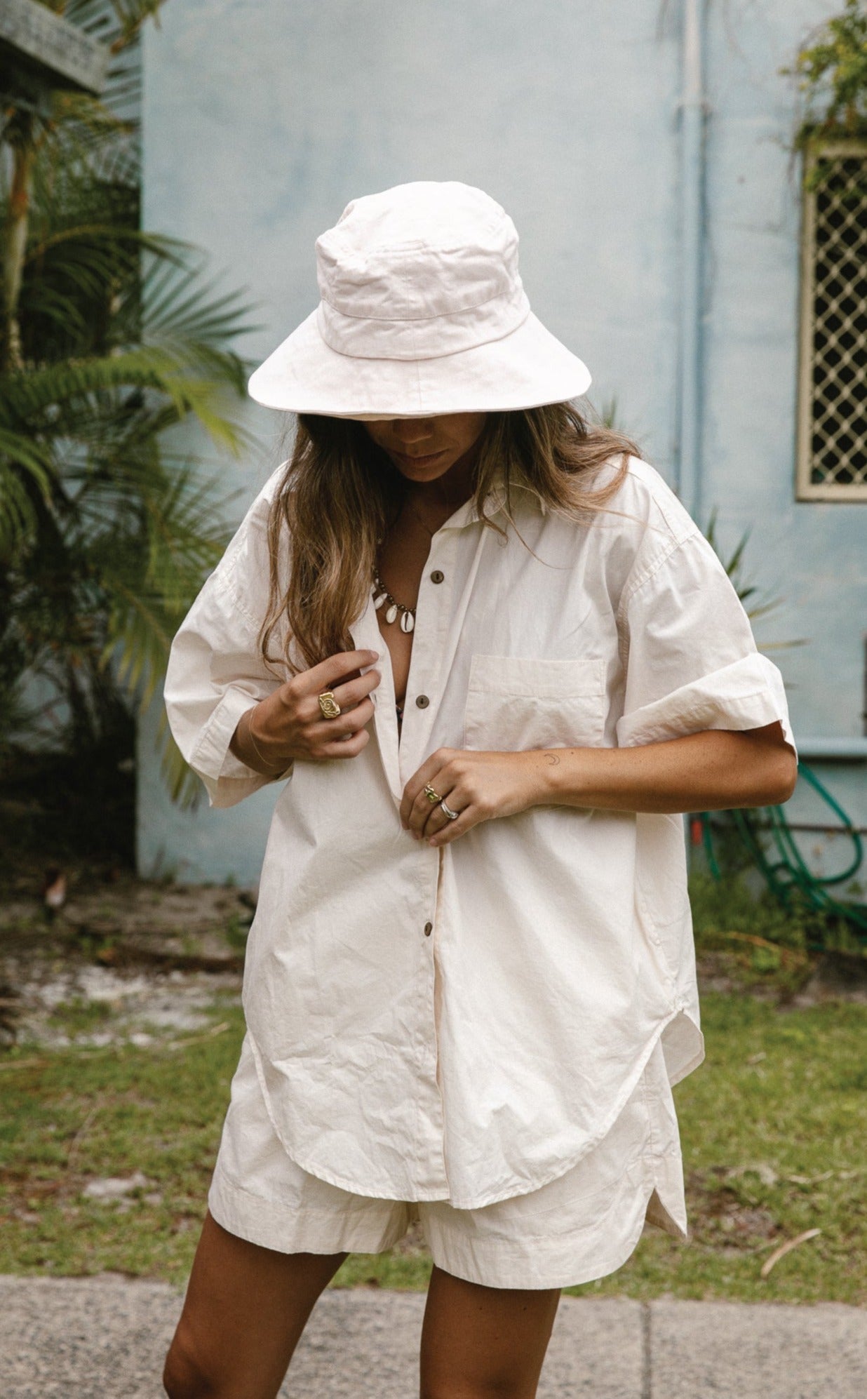 Jan Shirt - Organic Cotton - Macadamia *Organic Plant Dyed*