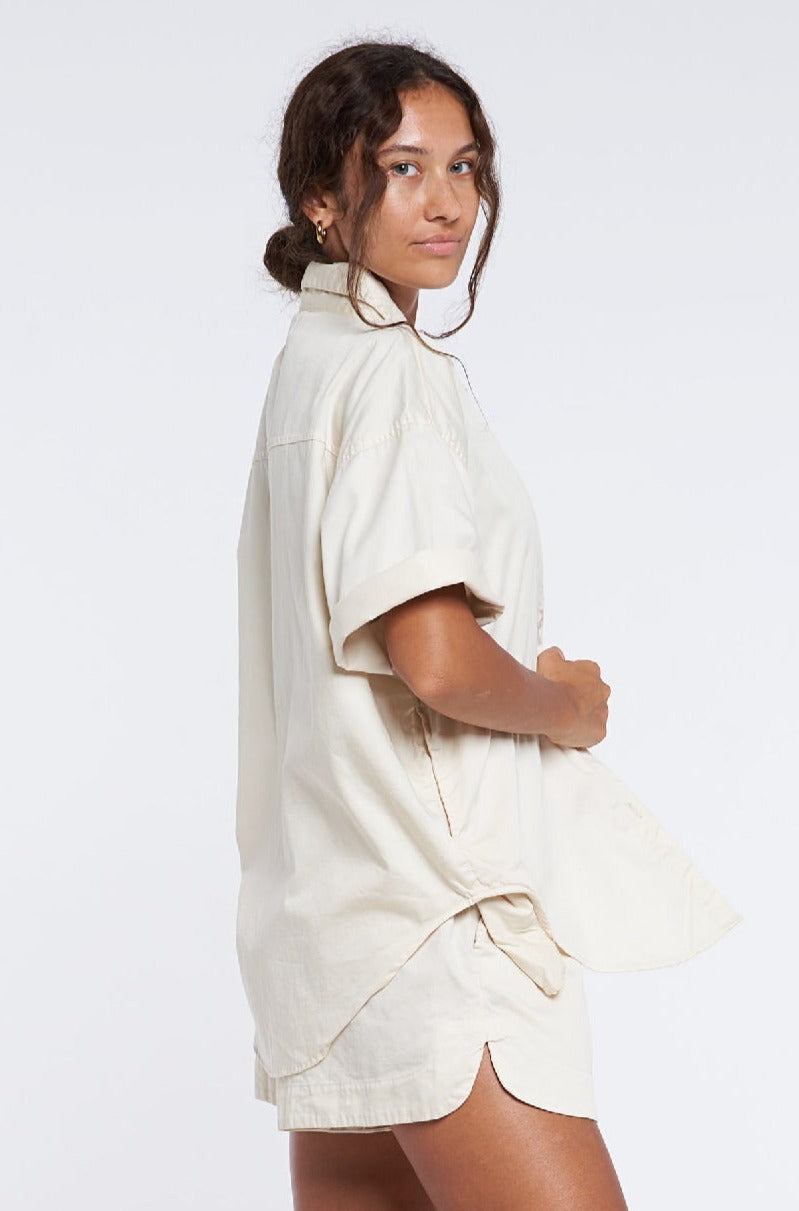 Jan Shirt - Organic Cotton - Macadamia *Organic Plant Dyed*