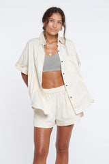 Jan Shirt - Organic Cotton - Macadamia *Organic Plant Dyed*