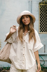 Jan Shirt - Organic Cotton - Macadamia *Organic Plant Dyed*