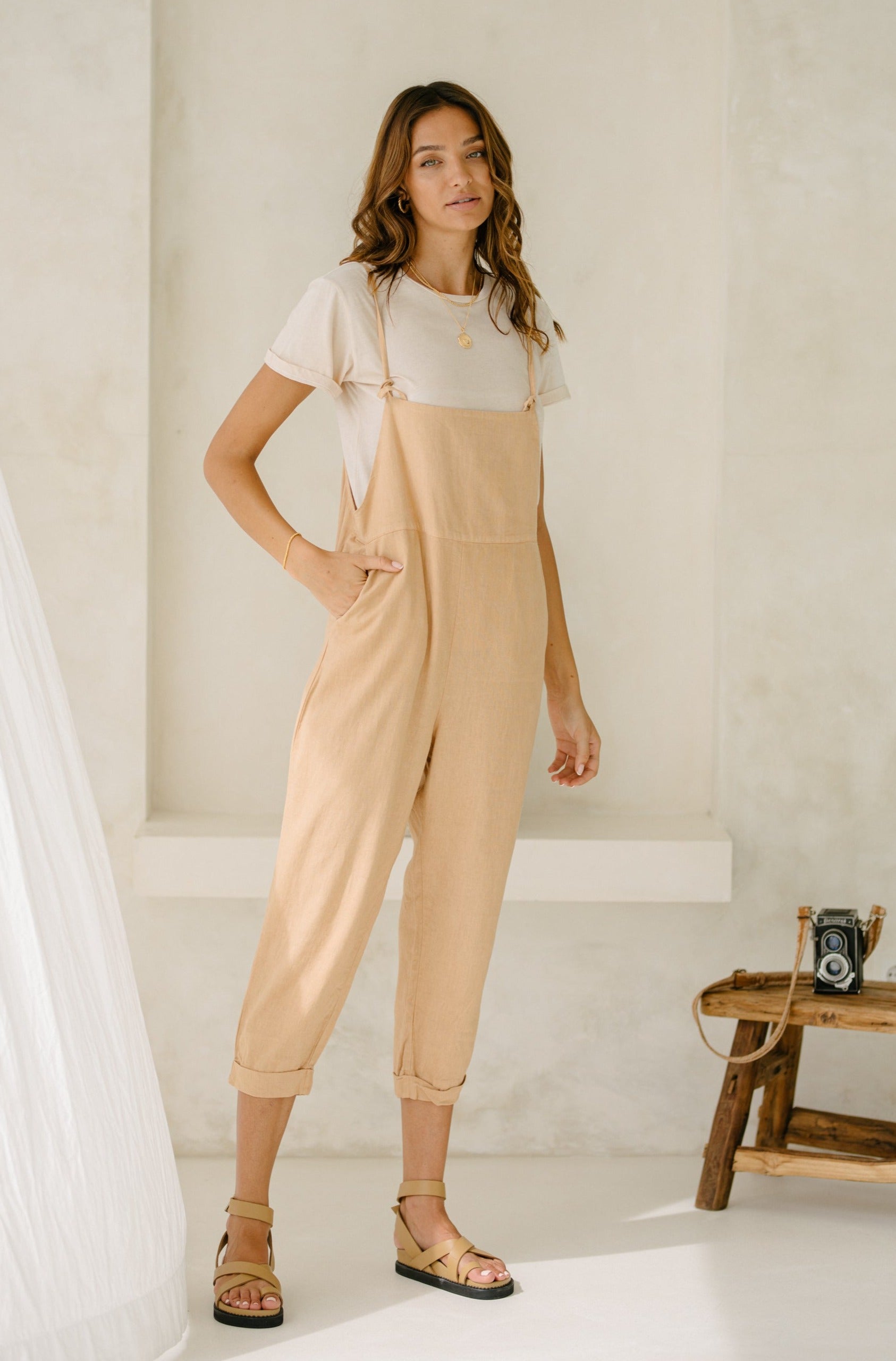 Ollie Overalls - Cinnamon *Organic Plant dyed*