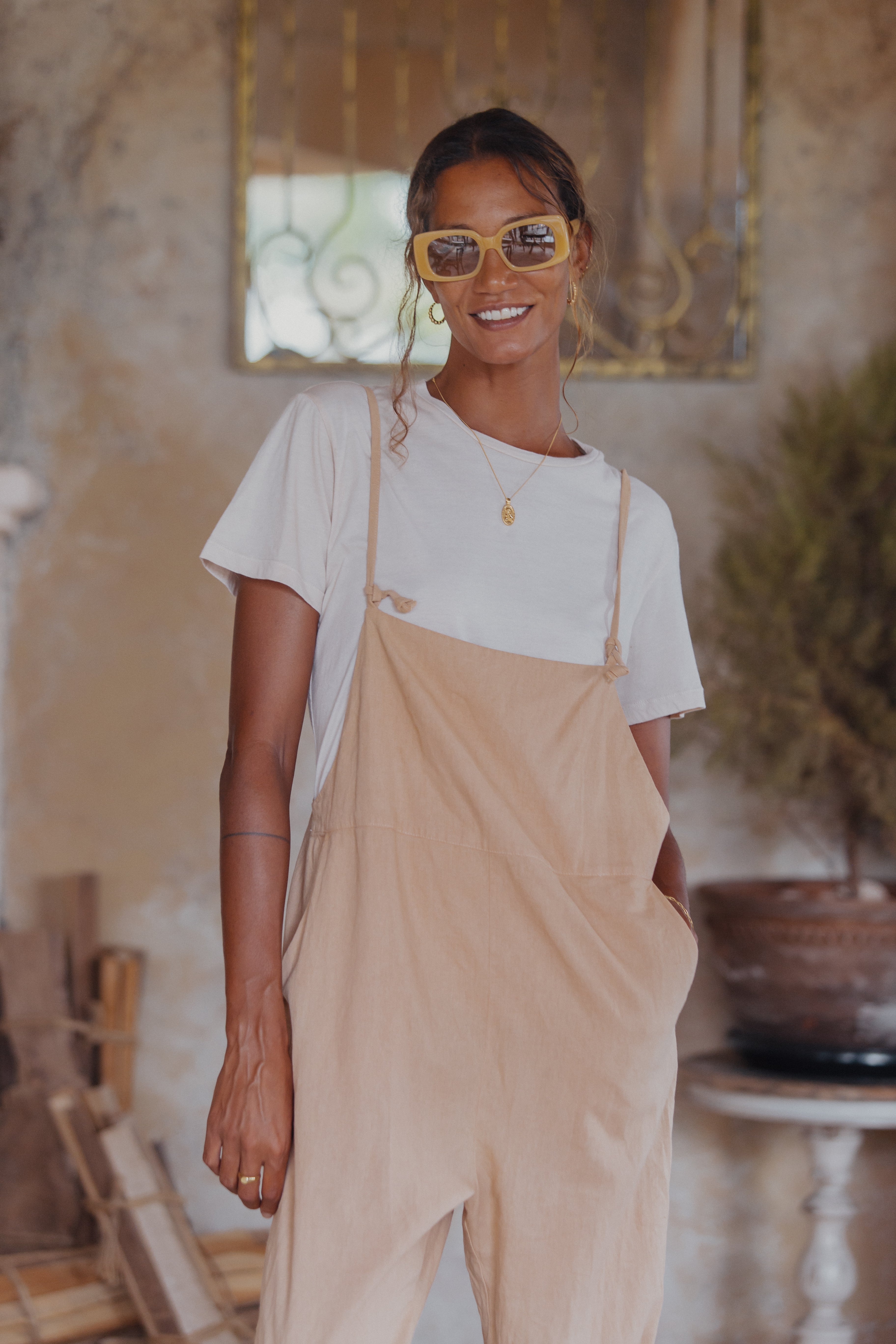 Ollie Overalls - Cinnamon *Organic Plant dyed*