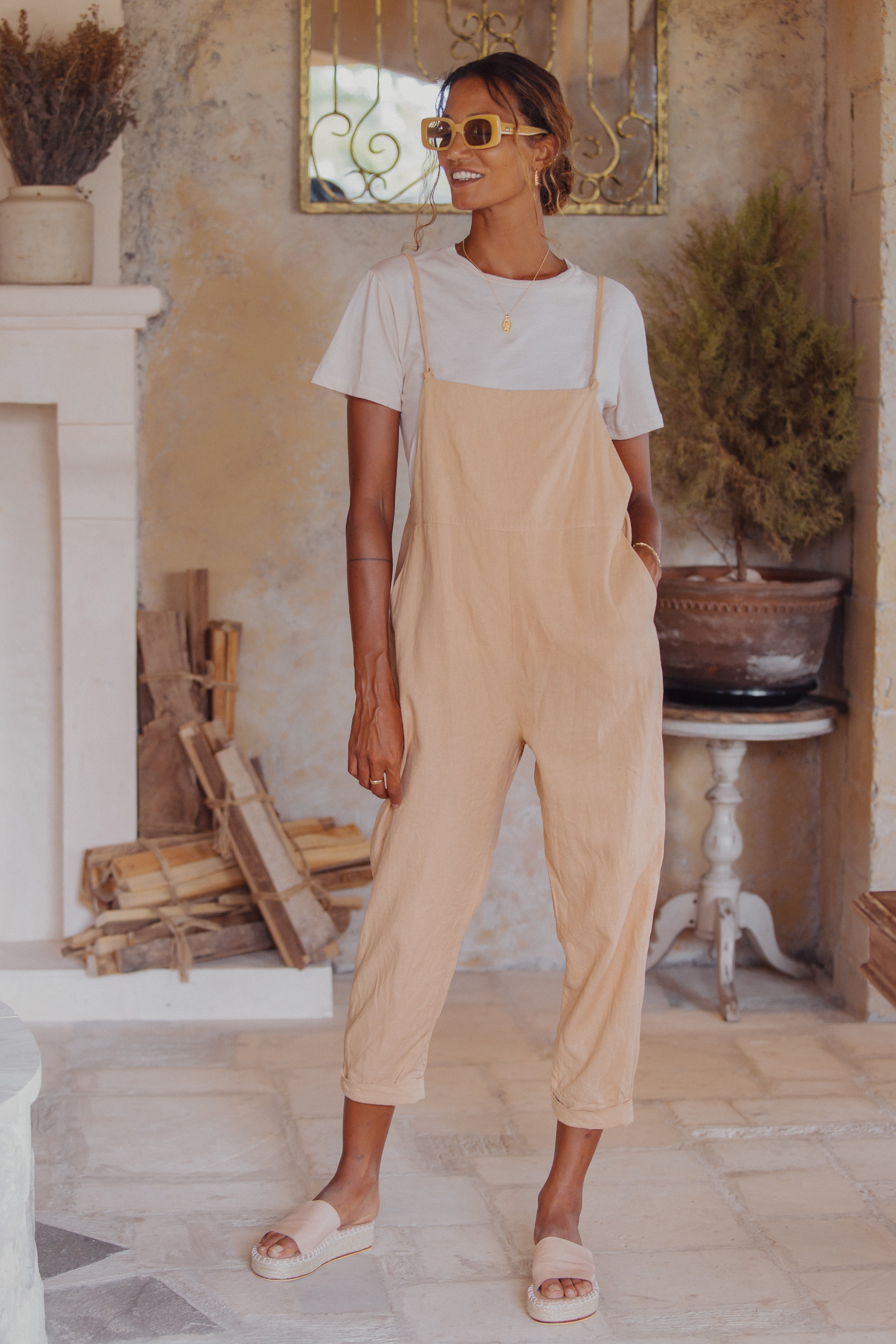 Ollie Overalls - Cinnamon *Organic Plant dyed*