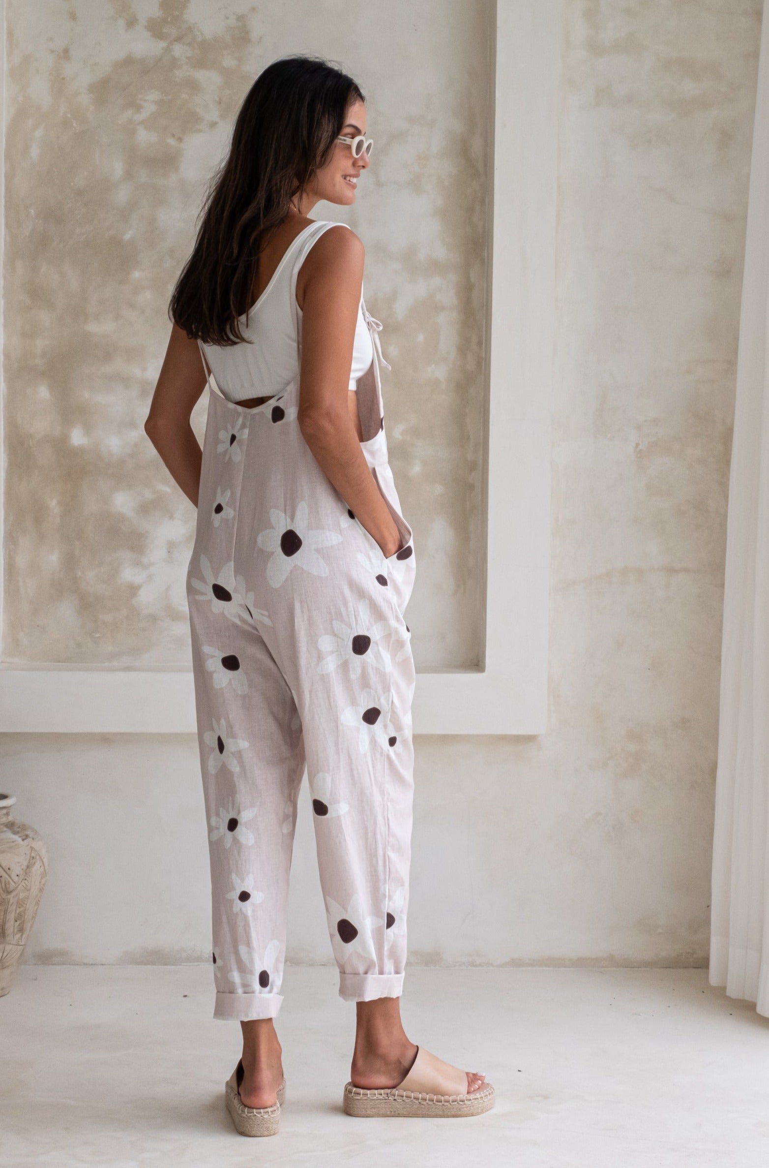 Ollie Overalls - Daisy Print