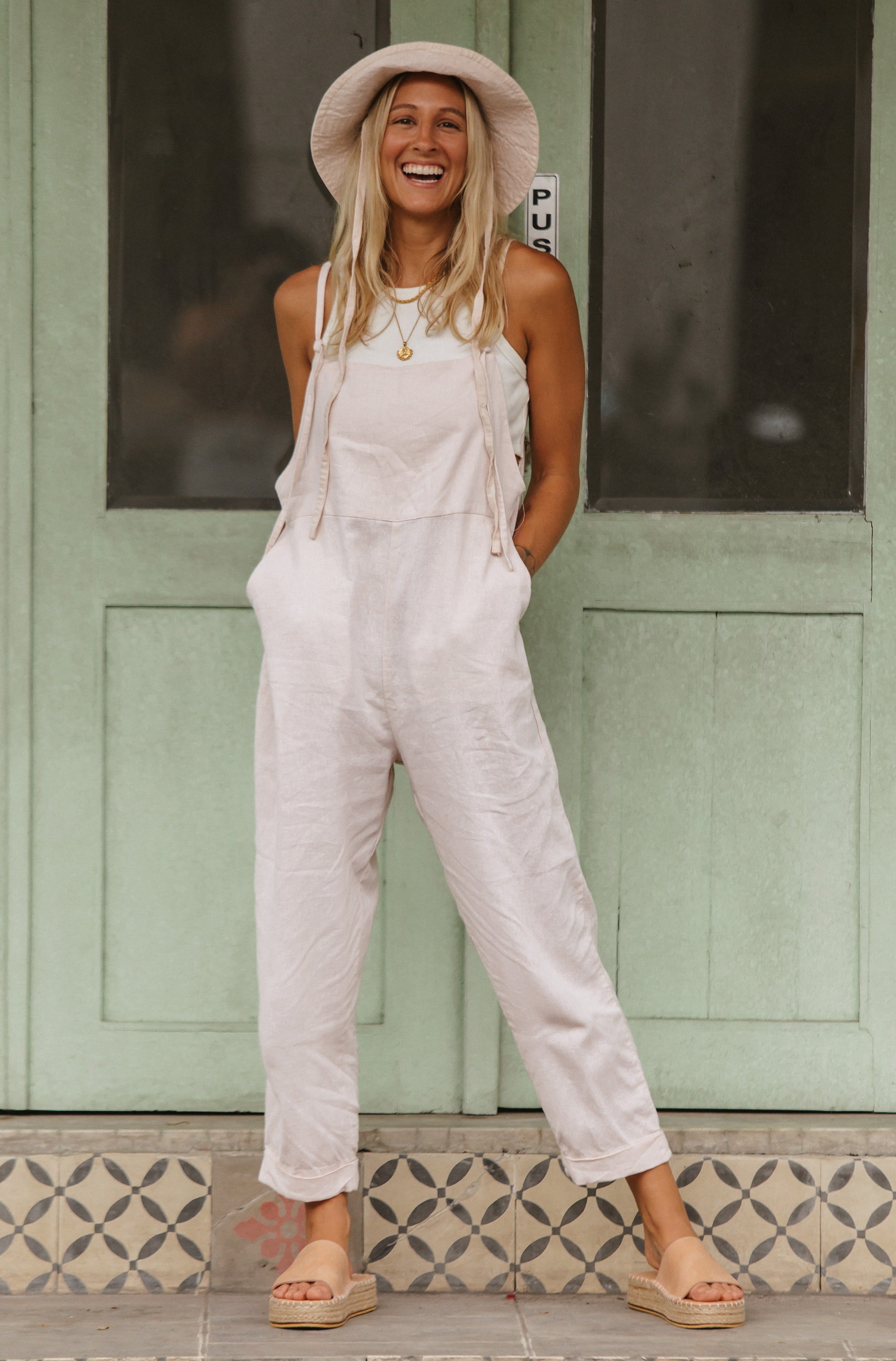 Ollie Overalls - Macadamia *Organic Plant dyed*