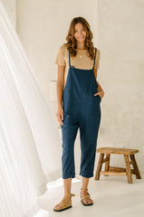 Ollie Overalls - Ocean Blue *Organic Plant Dyed*