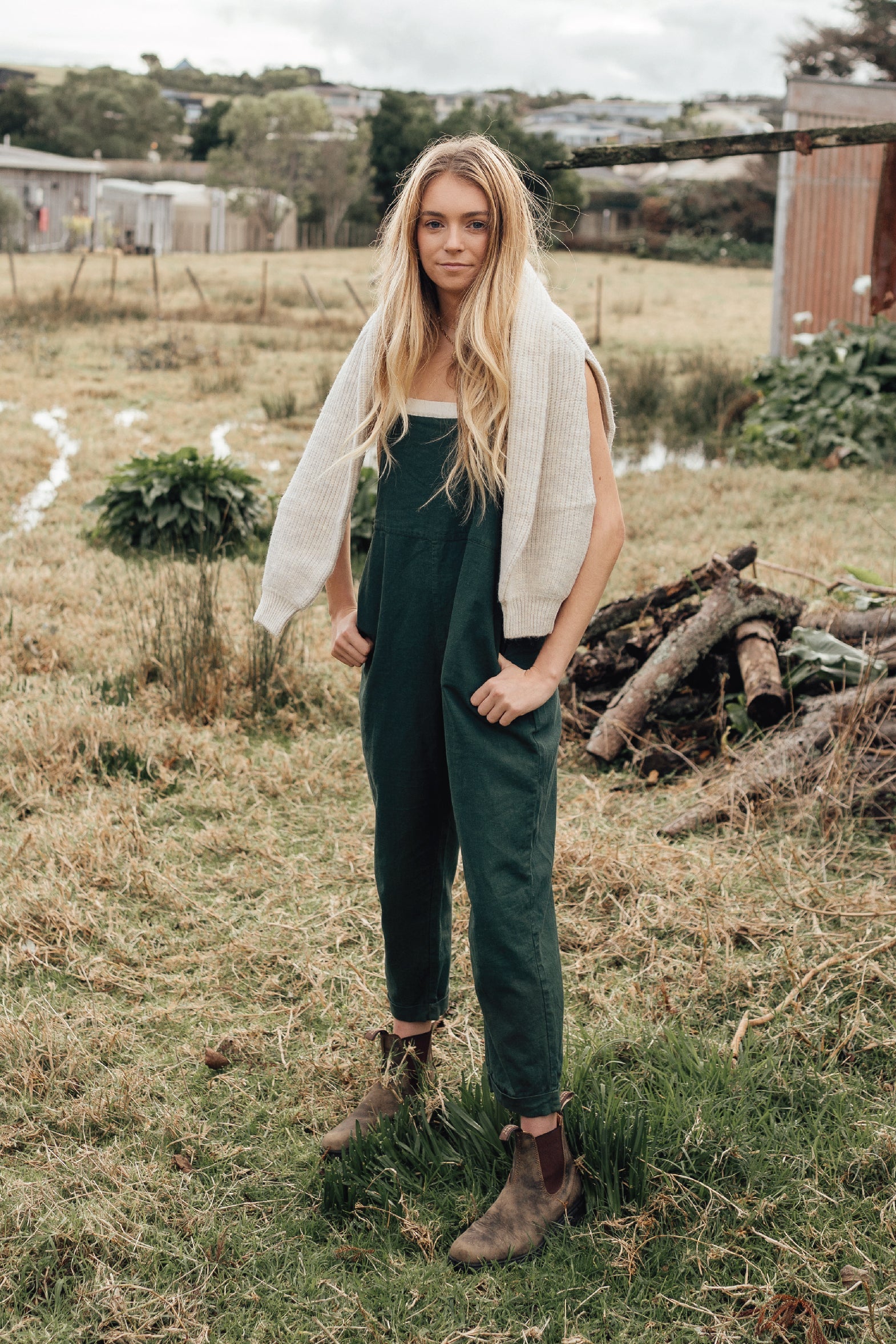 Ollie Overalls - Rosemary Green