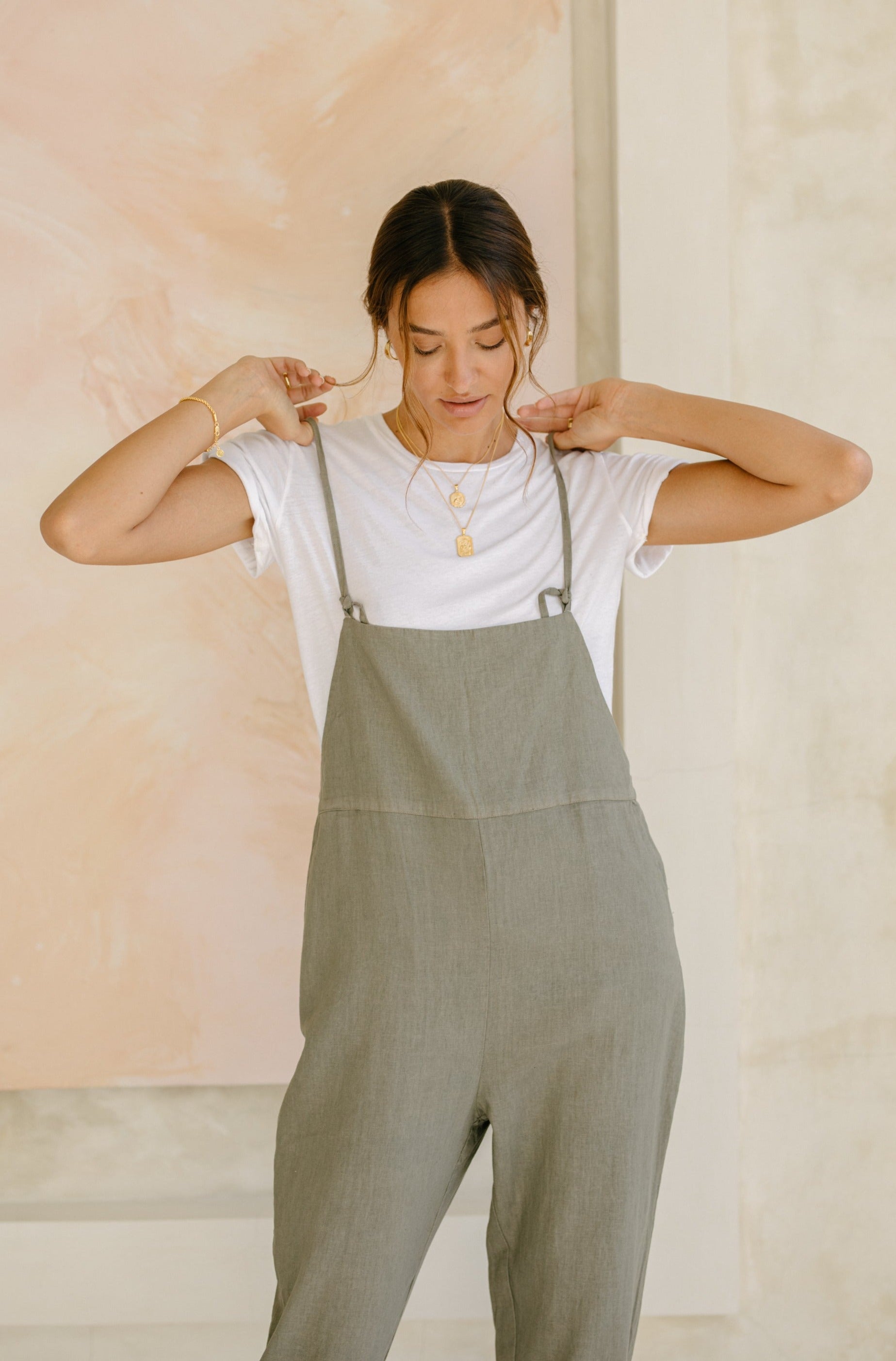 Ollie Overalls - Sage *Organic Plant Dyed*