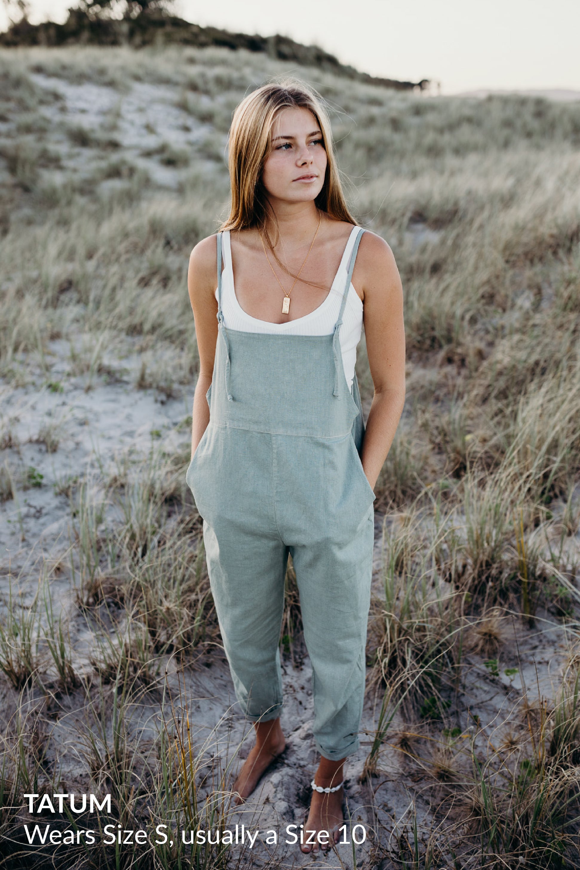 Ollie Overalls - Sage *Organic Plant Dyed*