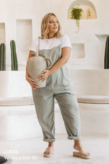 Ollie Overalls - Sage *Organic Plant Dyed*