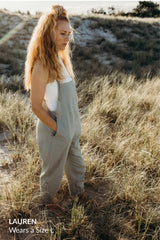Ollie Overalls - Sage *Organic Plant Dyed*