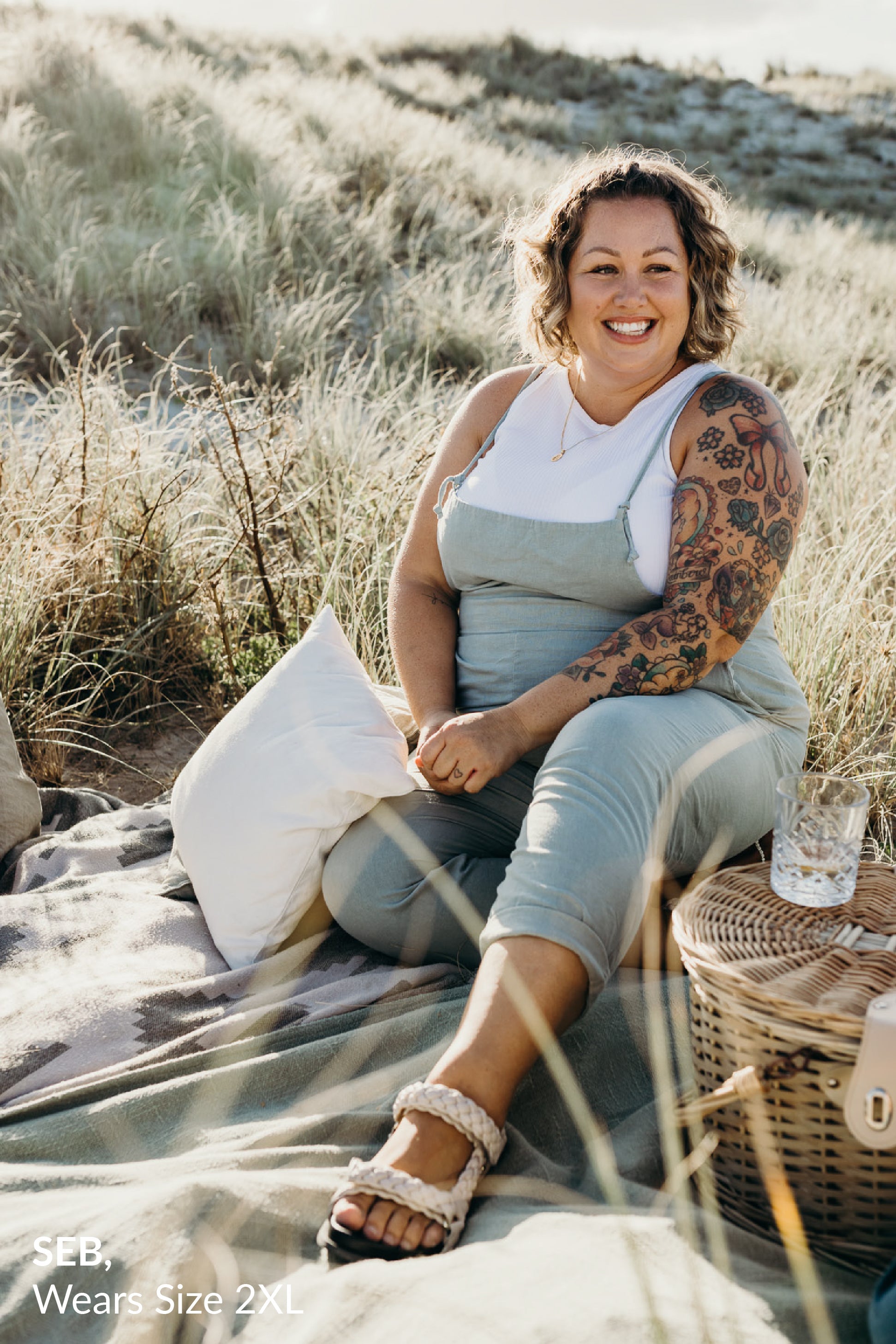 Ollie Overalls - Sage *Organic Plant Dyed*