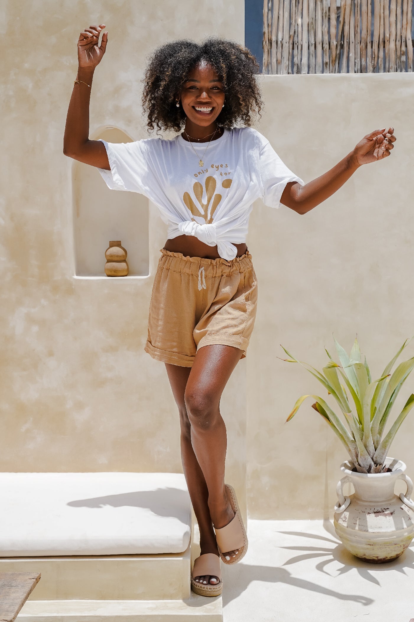 Plants for Eyes Charity T-Shirt Organic Cotton - Coconut