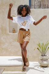 Plants for Eyes Charity T-Shirt Organic Cotton - Coconut