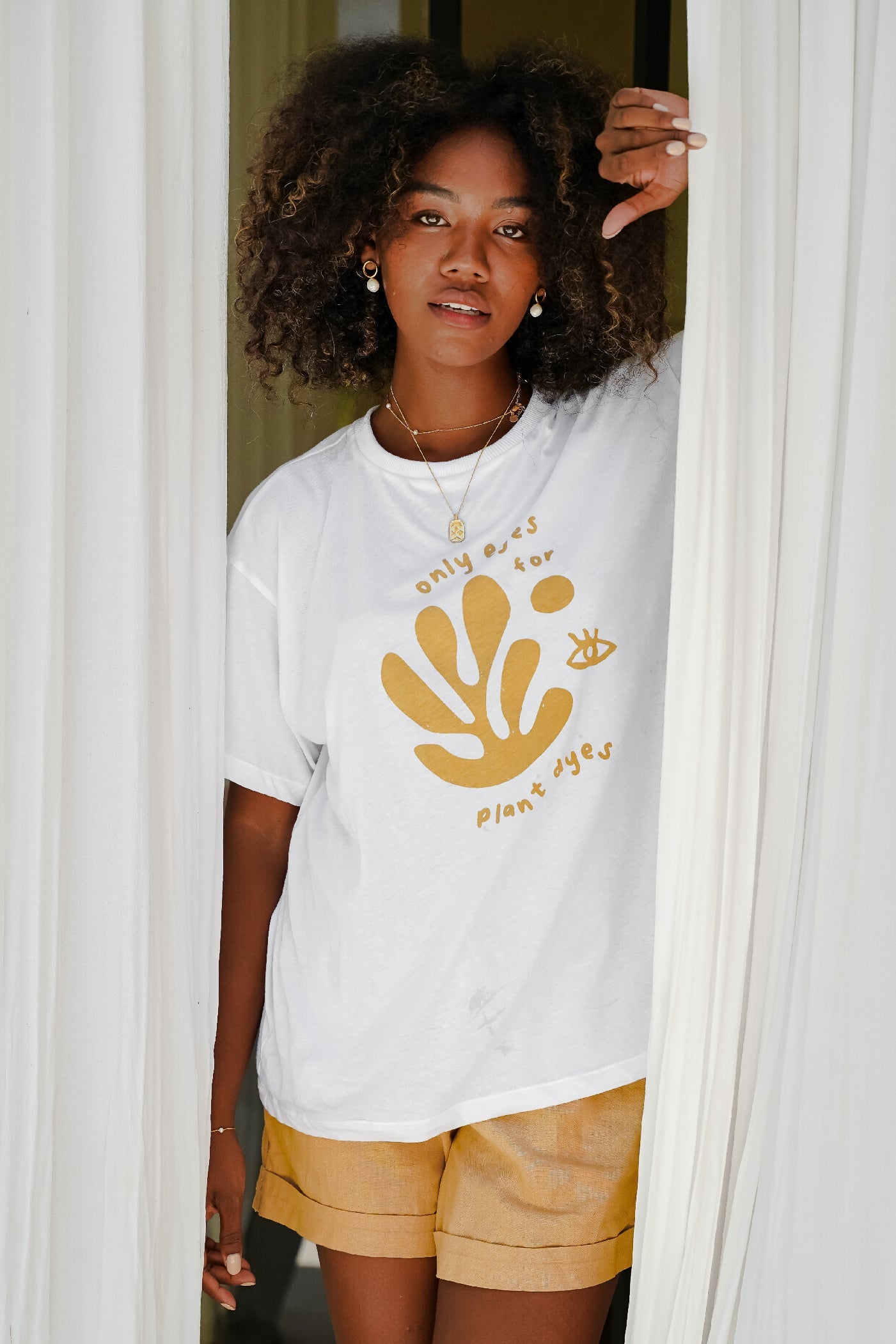Plants for Eyes Charity T-Shirt Organic Cotton - Coconut