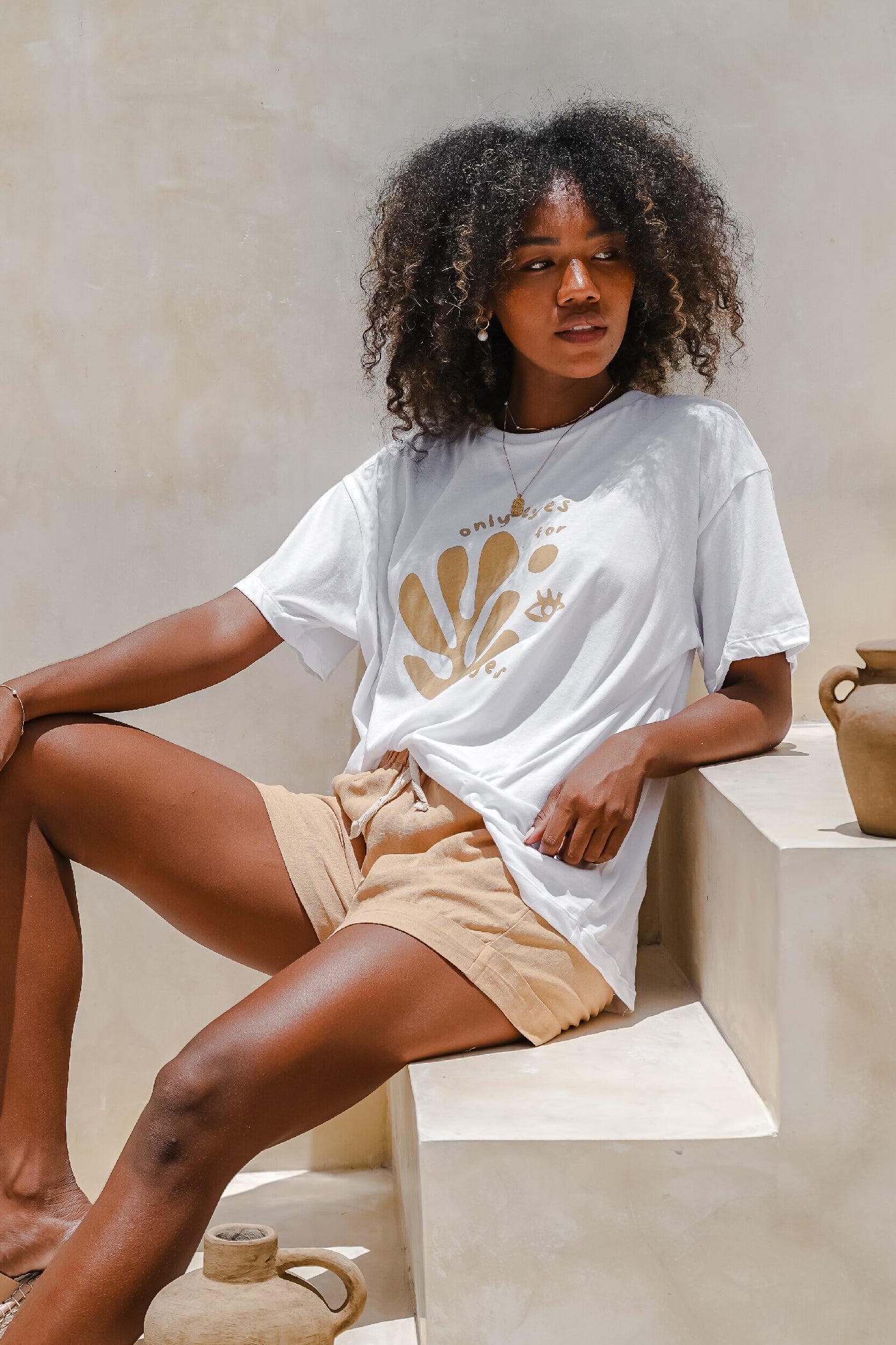 Plants for Eyes Charity T-Shirt Organic Cotton - Coconut