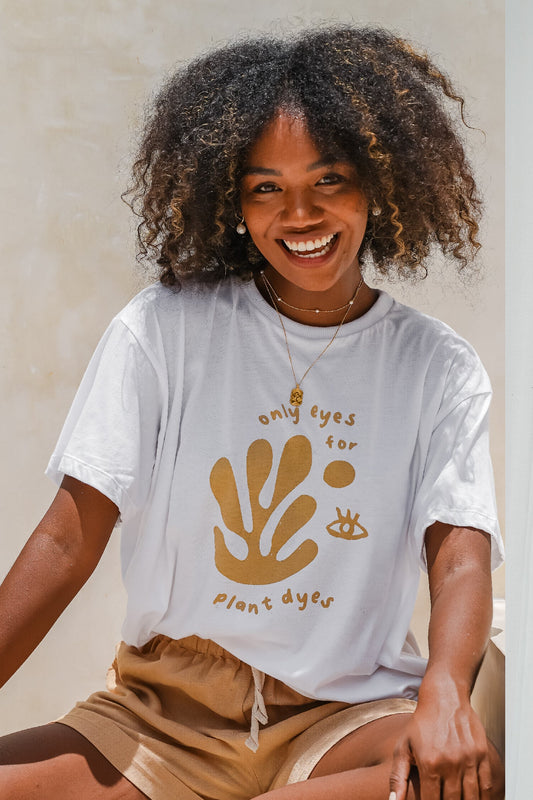 Plants for Eyes Charity T-Shirt Organic Cotton - Coconut