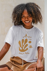 Plants for Eyes Charity T-Shirt Organic Cotton - Coconut