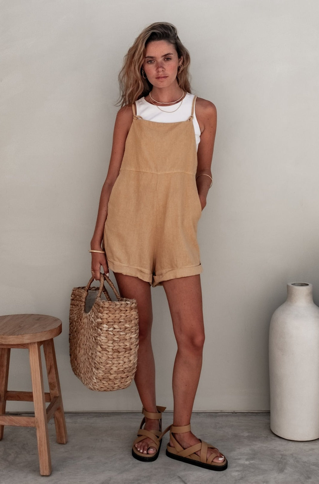 Riley Jumpsuit - **Organically Plant Dyed** Cinnamon
