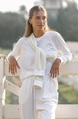 ORGANIC COTTON TOMMY TOP - Coconut White