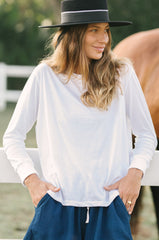 ORGANIC COTTON TOMMY TOP - Coconut White