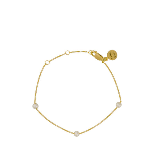 The Maisy Chain & Pearl Bracelet - GOLD