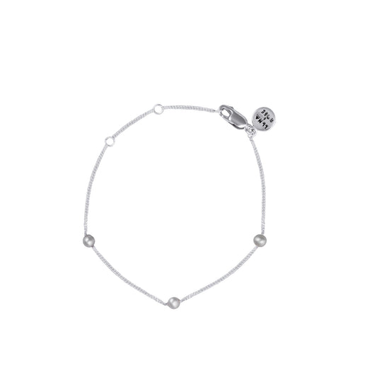 The Maisy Chain & Pearl Bracelet - SILVER
