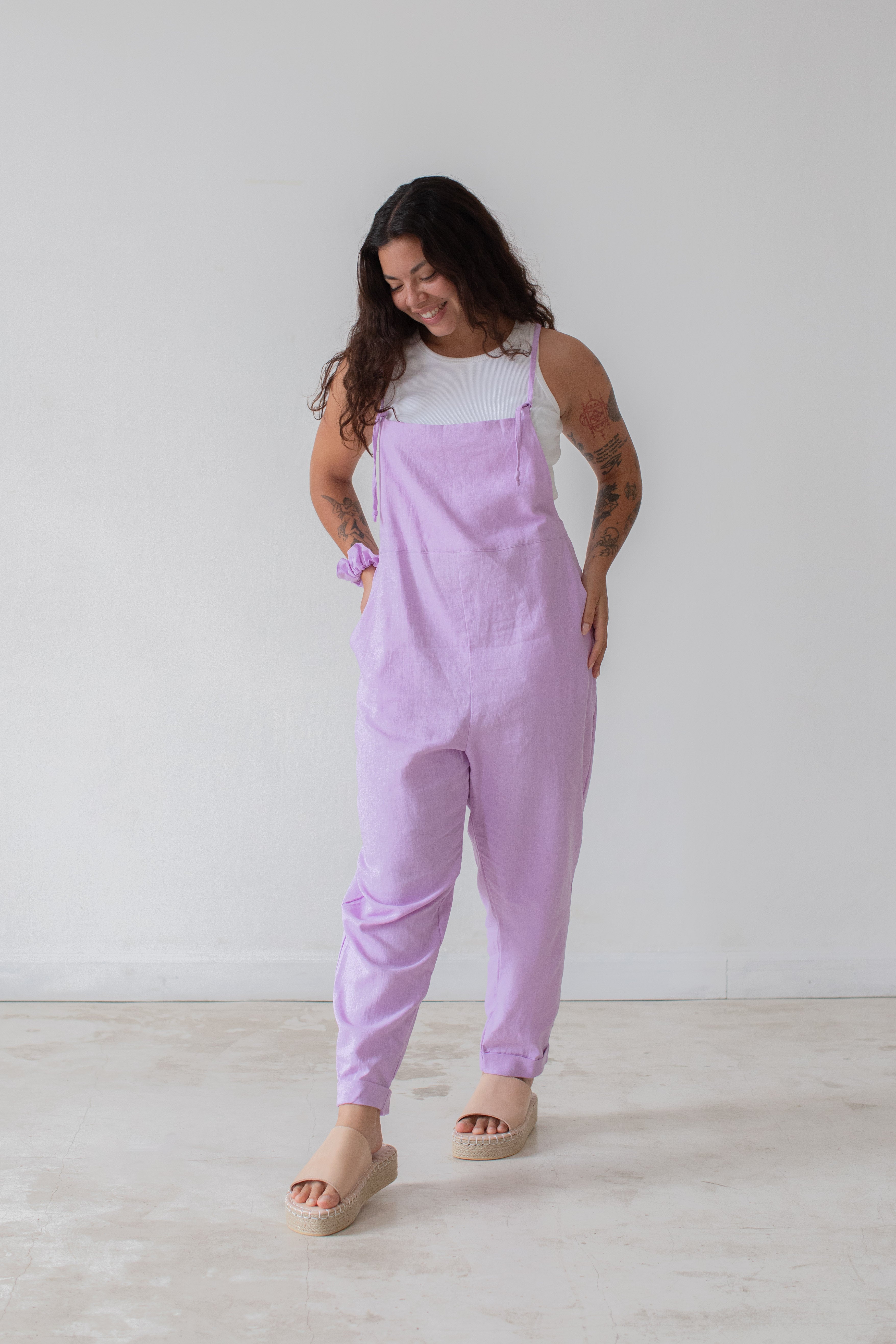 Ollie Overalls - Lilac