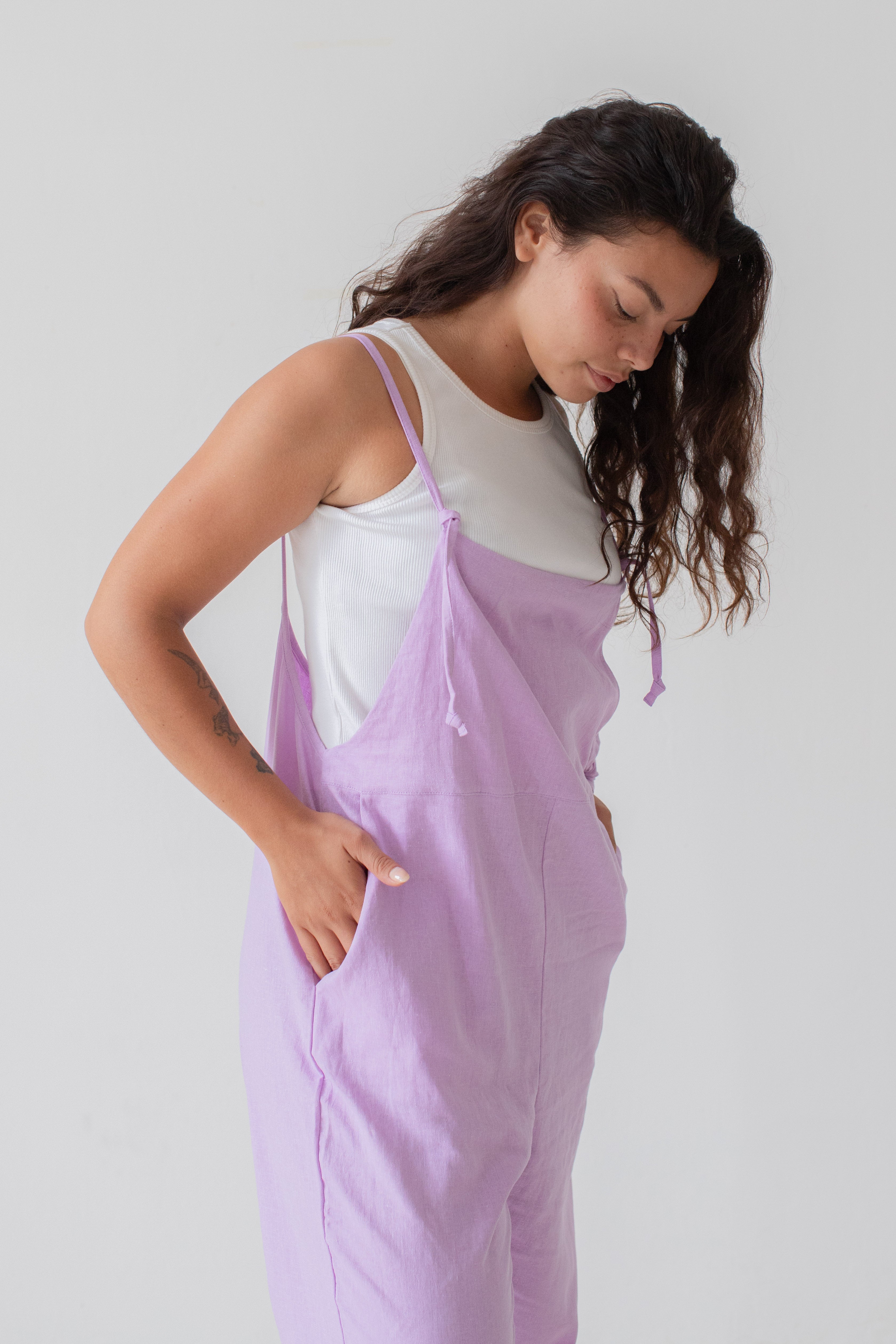 Ollie Overalls - Lilac